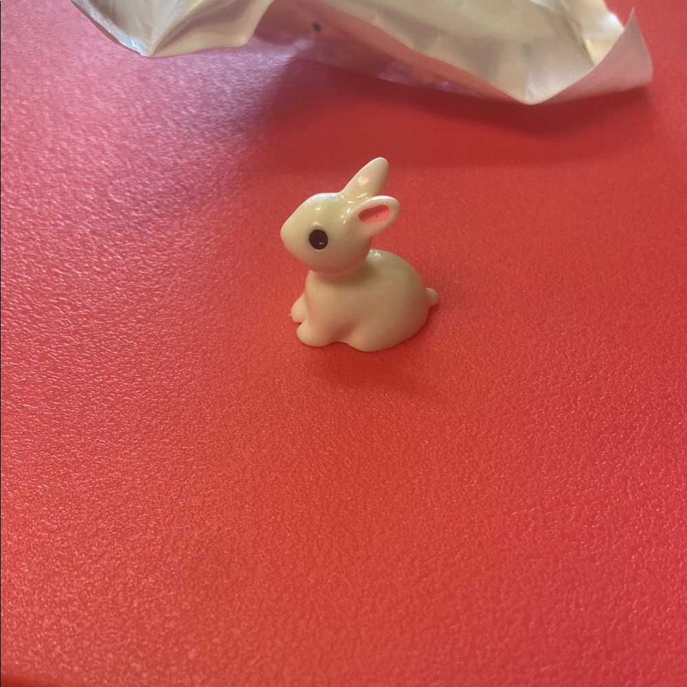 Adorable minature White Bunny Figurines